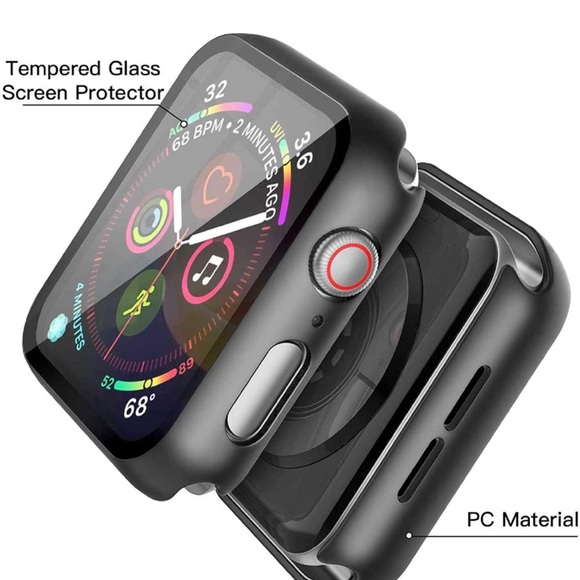 2 Pack Hard PC Case with Tempered Glass Screen Protector Compatible with Apple - Picture 5 of 8